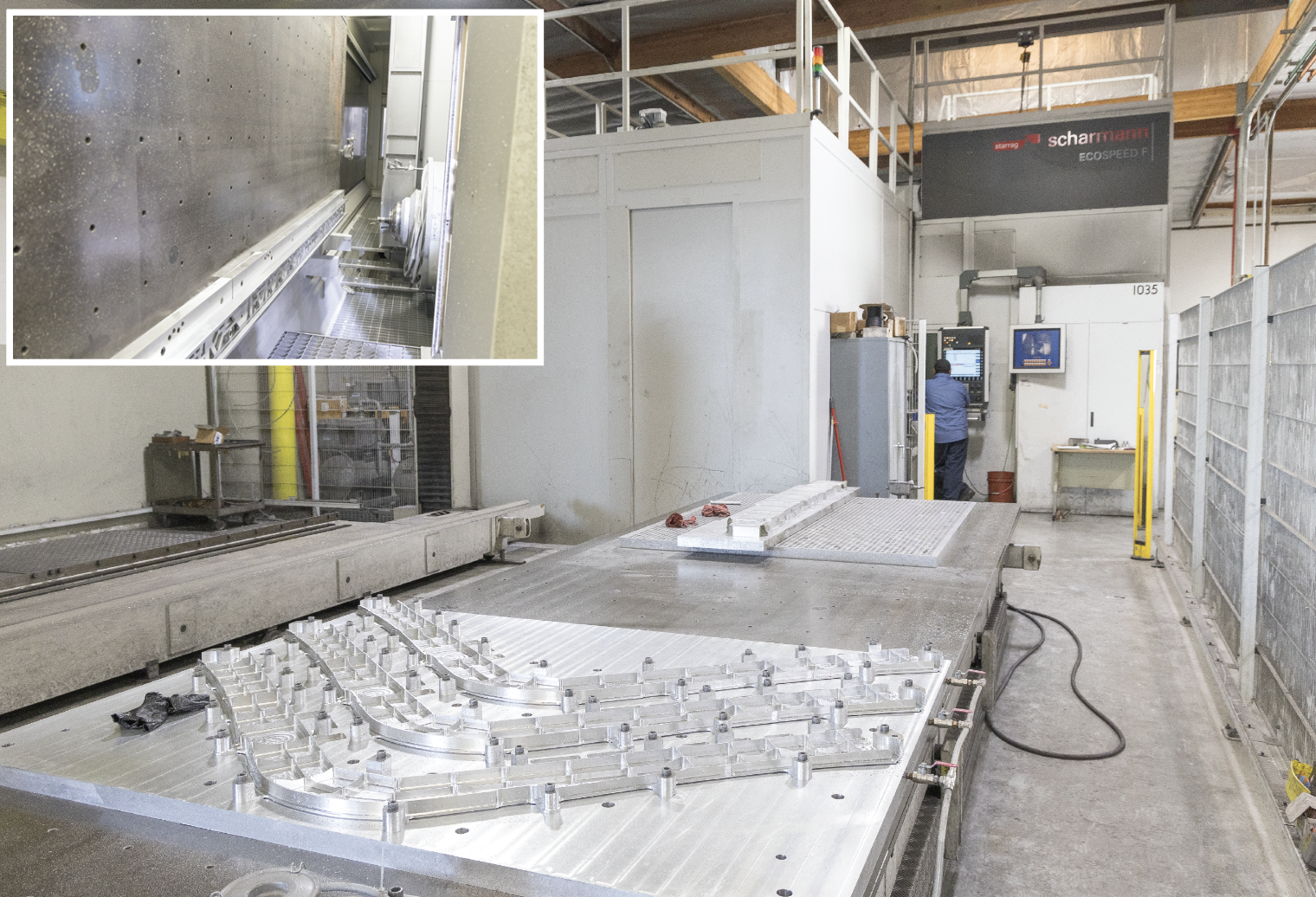 This EcoSpeed is about to be paired with a new 1540 model. Notthoff have found that when it comes to speed and precision the EcoSpeed is hard to beat. It is an impressive beast of a machine, especially when you walk right into the machining chamber.